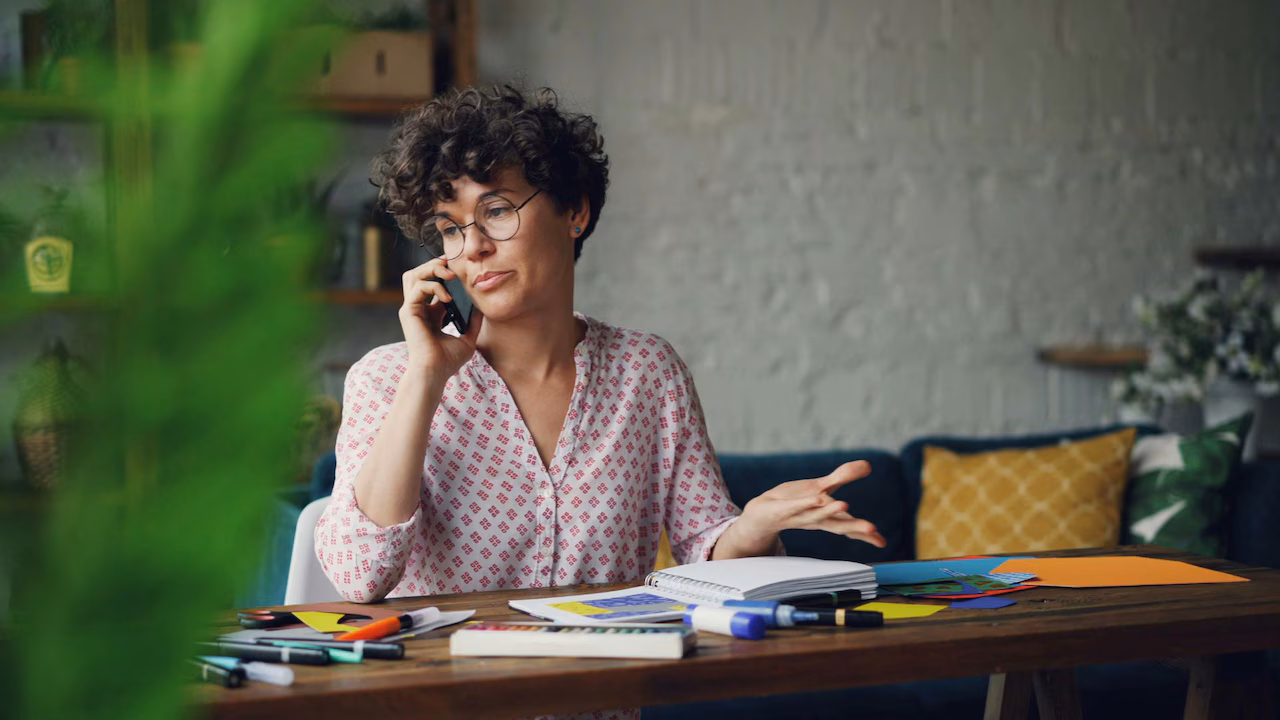woman on a cell phone