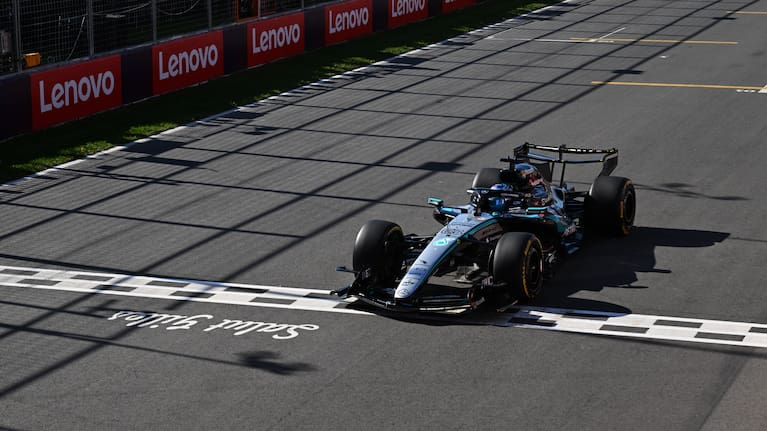 A Great British F1 car on the Canadian course during free practice.
