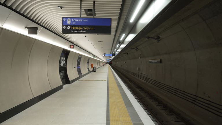 A new underground platform at Karangahape.
