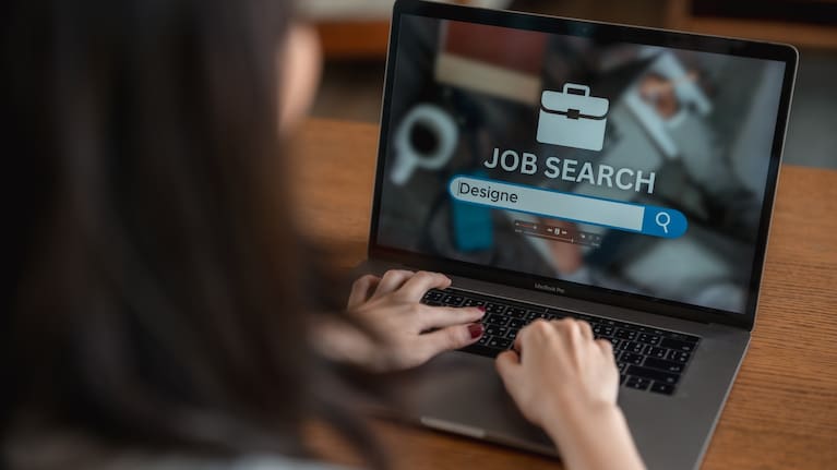 A person searching for a job online (file image).