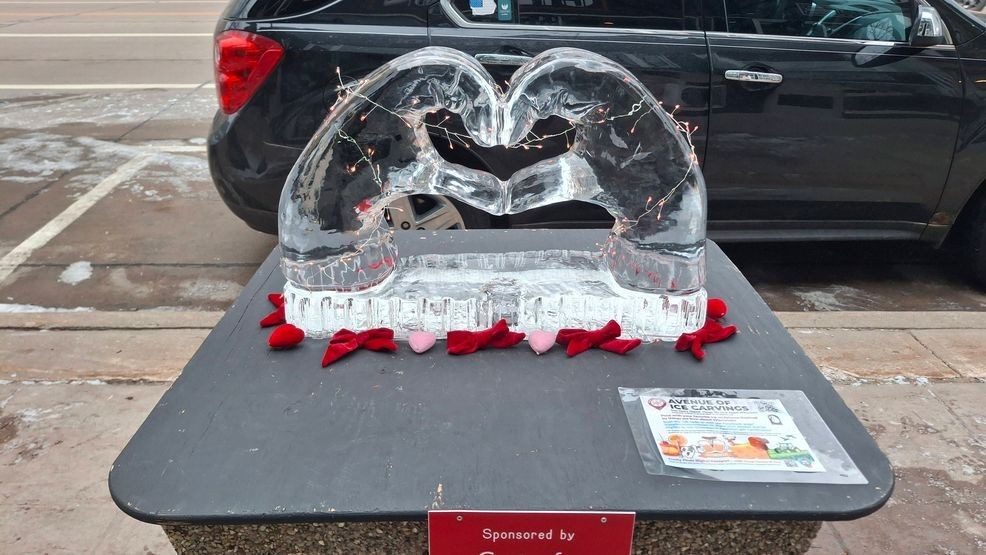 The destroyed Avenue of Ice sculpture, February 22, 2026. (Photo courtesy: Center for Suicide Awareness)