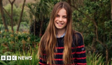 Princess Charlotte beams in new 11th birthday portrait and video - BBC