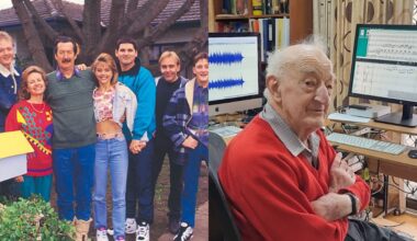 'RIP to a comedy legend': The Castle star Monty Maizels dies aged 102 as tributes pour in for beloved Aussie actor, broadcaster and composer