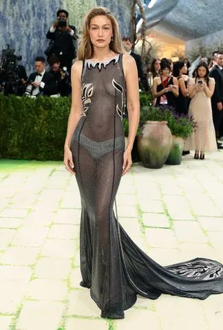 Gigi Hadid in Miu Miu n the Met Gala red carpetCredit: Dimitrios Kambouris/Getty