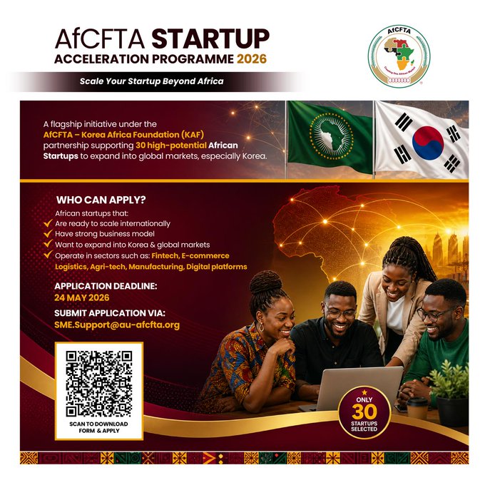 Call for Applications: AfCFTA Startup Acceleration & Partnership Program 2026