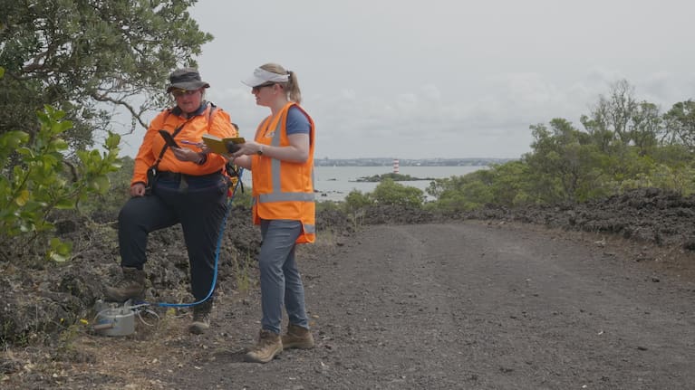 Agnes Mazot of Earth Sciences New Zealand and Elaine Smid of University of Auckland