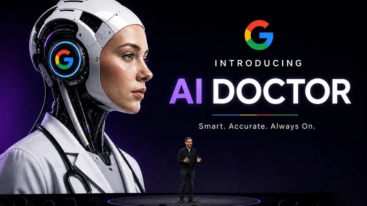 Patient using Google DeepMind AI for a virtual medical assessment