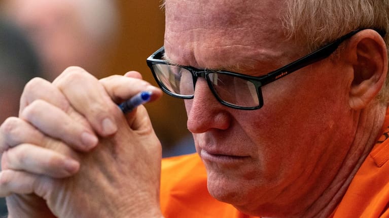 Alex Murdaugh, convicted of killing his wife, Maggie, and younger son, Paul, in June 2021, listens during a hearing on the motion for a retrial, Jan. 16, 2024. (Source: Gavin McIntyre/The Post and Courier via AP, Pool)