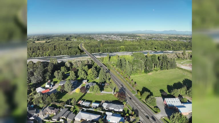 An artist's render of the finished second Ashburton bridge.