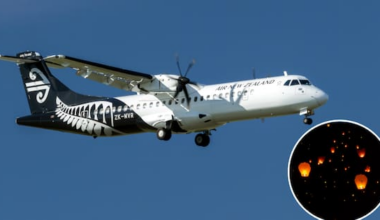 Lanterns in flight path force Auckland–Tauranga plane to turn back