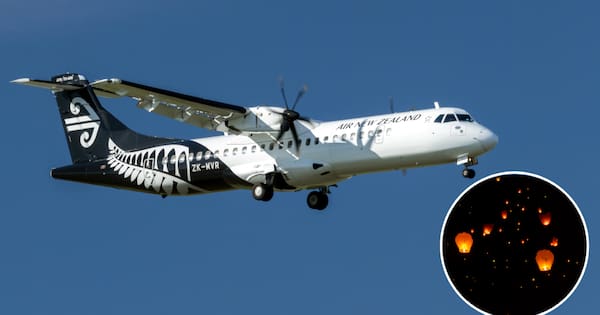 Lanterns in flight path force Auckland–Tauranga plane to turn back
