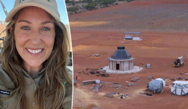 Unlikely reason for huge structure that's appeared in outback town: 'Not a lot out there'