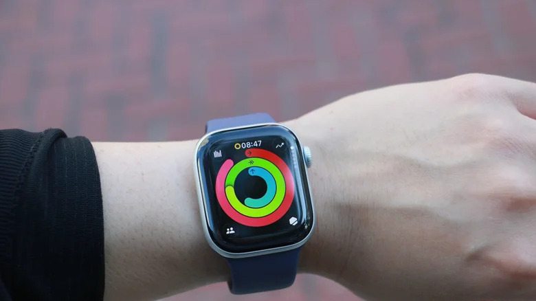 The Apple Watch Series 11 on a person's left wrist.