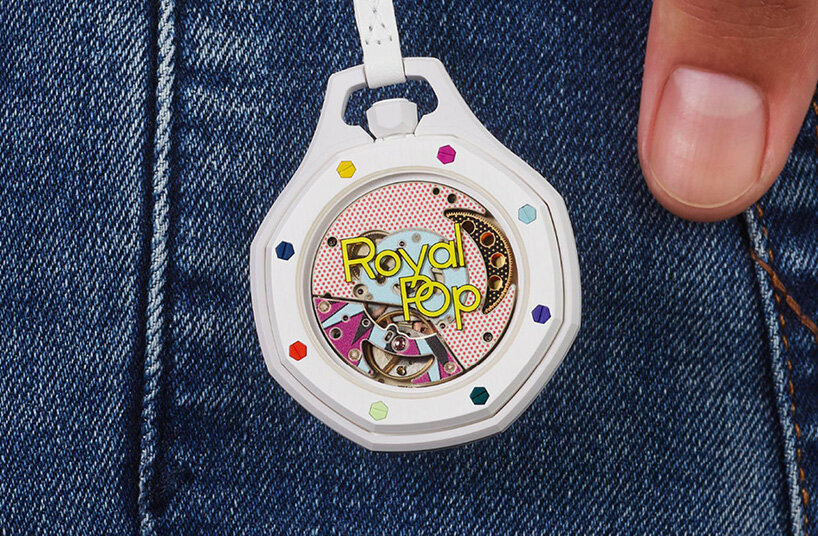 audemars piguet and swatch revive the pocket watch with a playful pop twist - 1