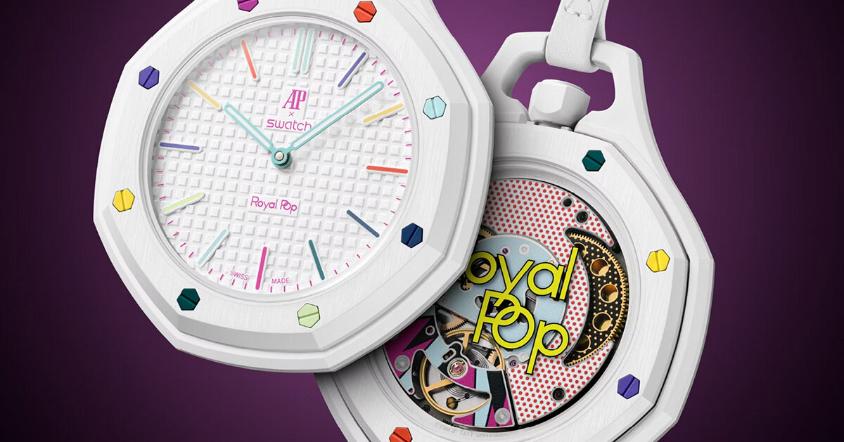 audemars piguet & swatch revive the pocket watch with playful twist