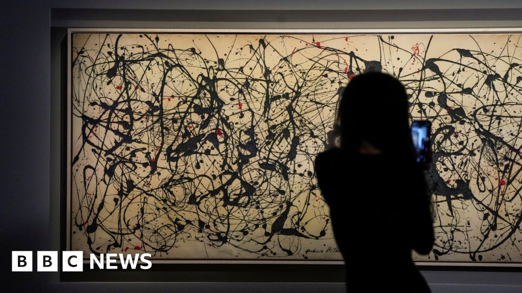 Jackson Pollock painting sells for record $181m at auction - BBC