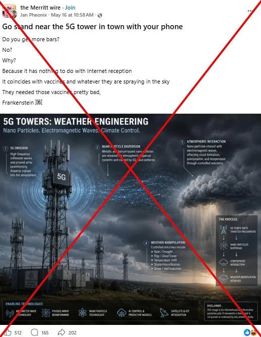 <span>A screenshot of a Facebook post taken May 19, 2026</span>