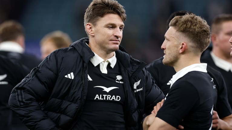 Rennie didn't explicitly say it today but Beauden Barrett, left, and Damian McKenzie will be front-runners for the No.10 jersey in July.
