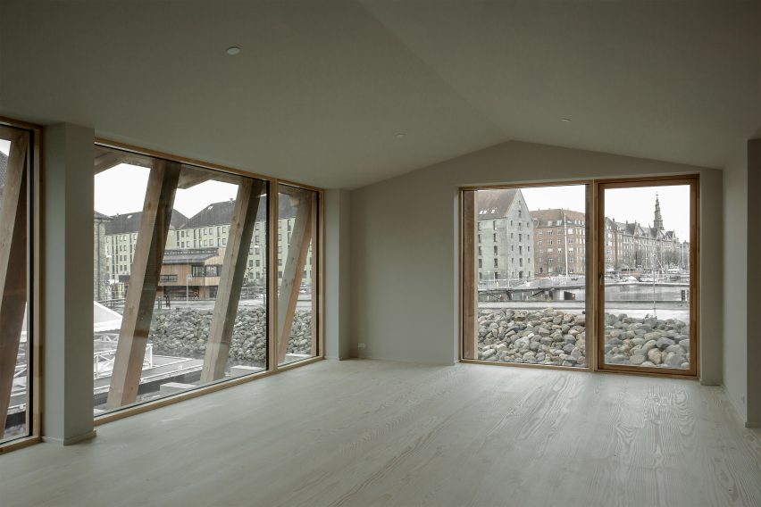 Interior view of floating community space by Arcgency and MAST