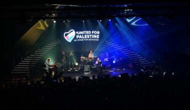 People attend an alternative concert titled