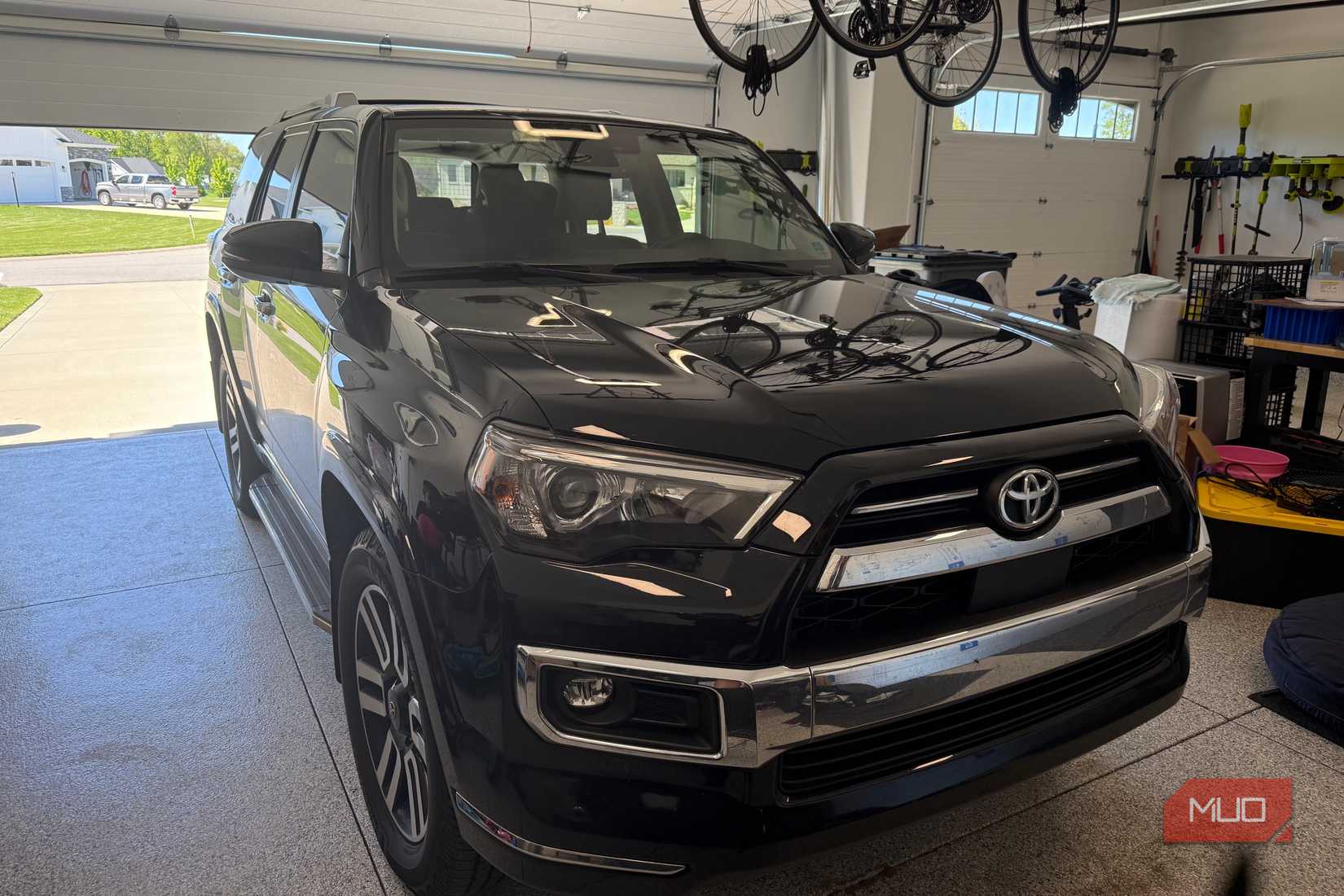 black 4runner in garage
