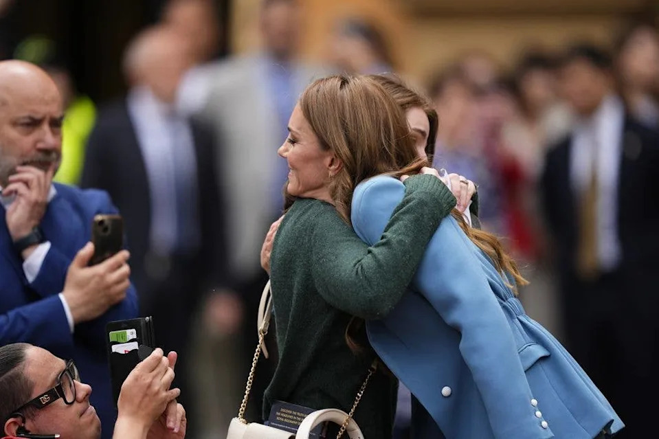The royal was even seen hugging a member of the public after a selfie together