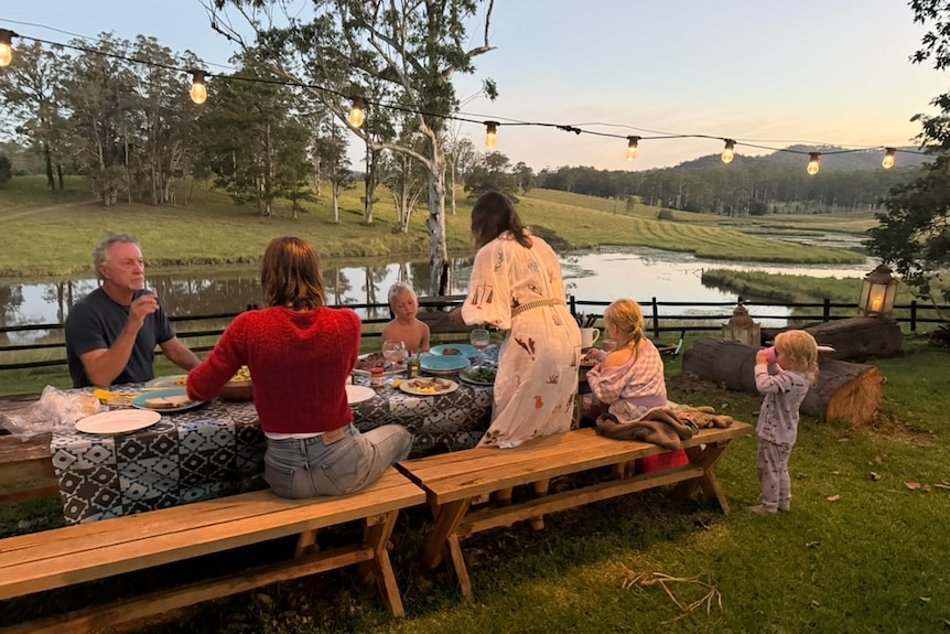 Family time on Rachel Wards farm