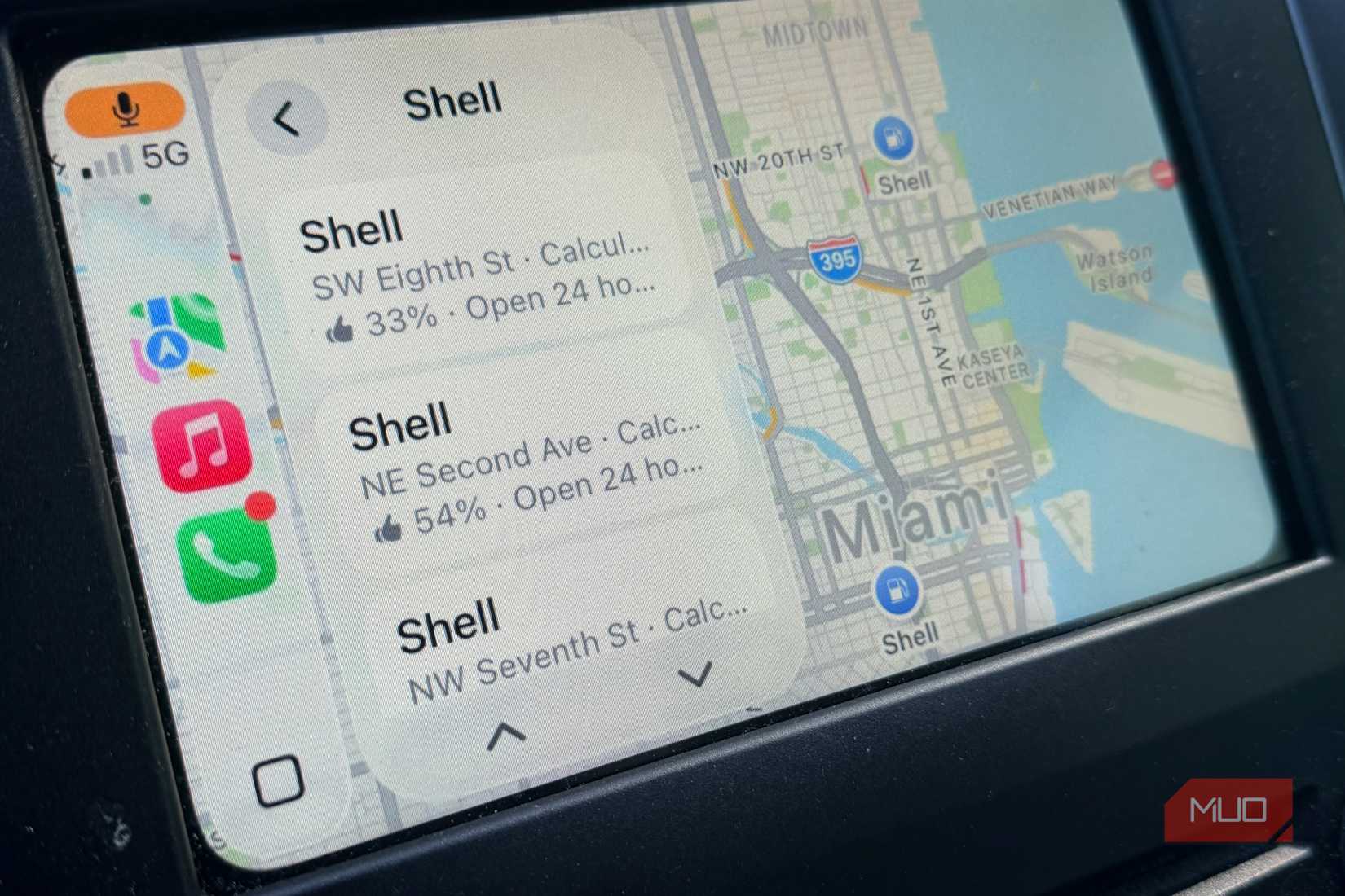 CarPlay gas options.