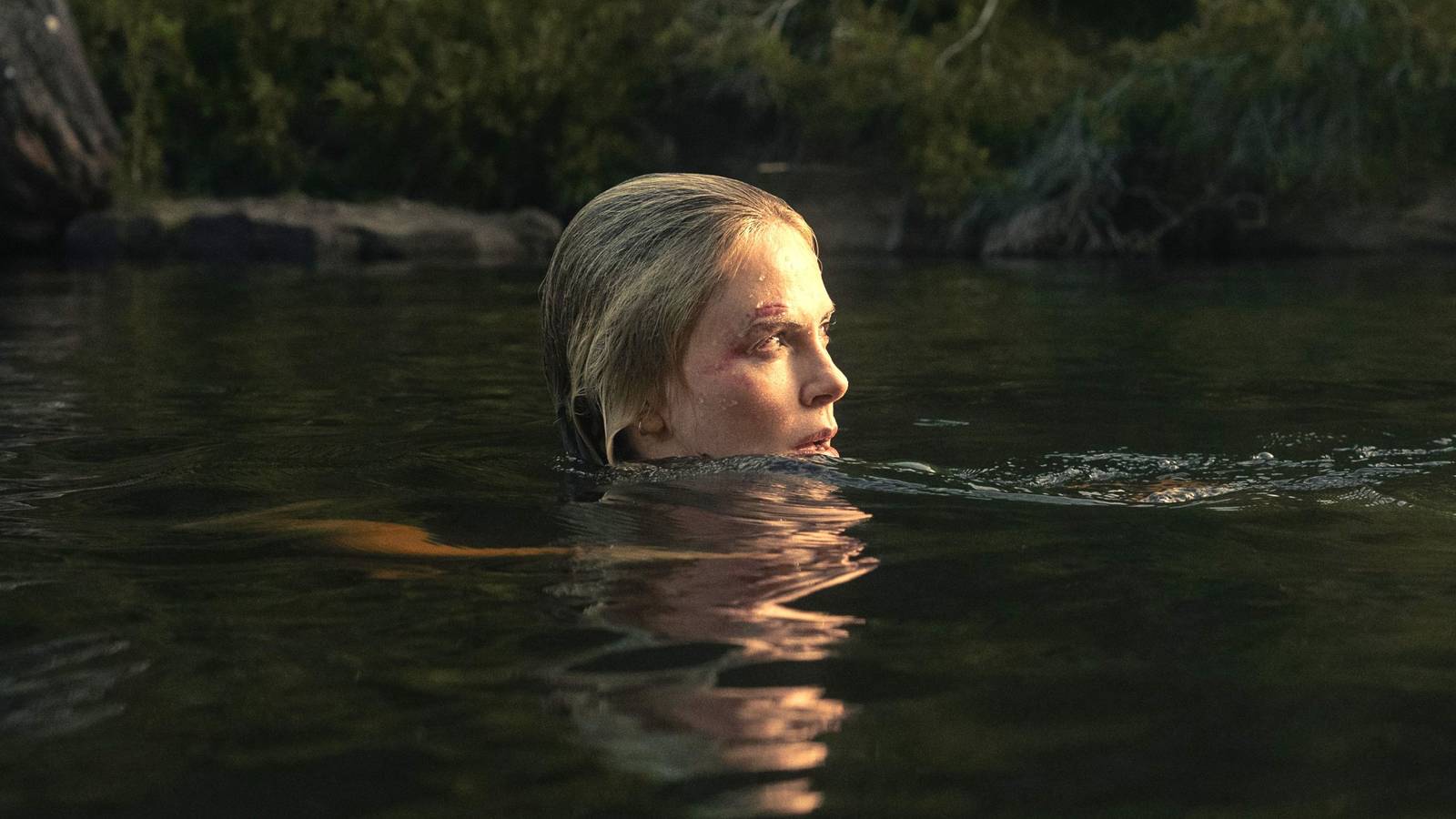 Charlize Theron takes a dip (although not a recreational one) in Netflix's Apex