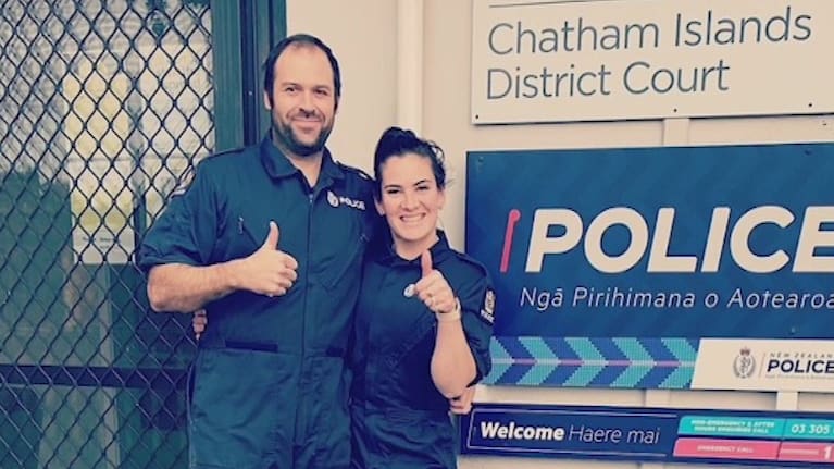 Constable Teagan Turner and husband Dan Turner.