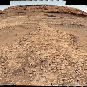 NASA’s Curiosity Mars rover captured this 360-degree view of a region filled with low ridges called boxwork formations between Nov. 9 and Dec. 7, 2025. At 1.5 billion pixels, this is one of the largest panoramas Curiosity has ever taken. Credit: NASA/JPL-Caltech/MSSS