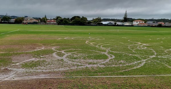 Motorbike riders tear up newly renovated Auckland sports fields