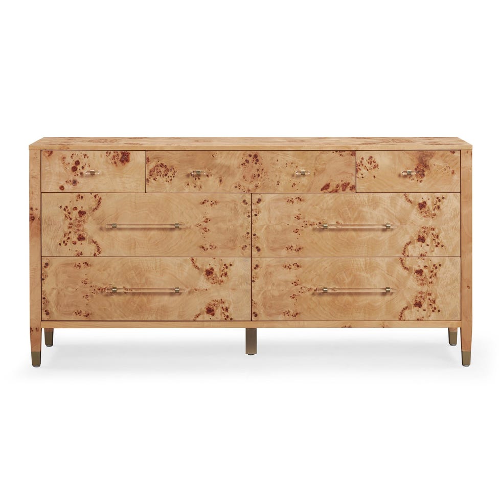 Brandyss 62" Burl 7-Drawer Dresser