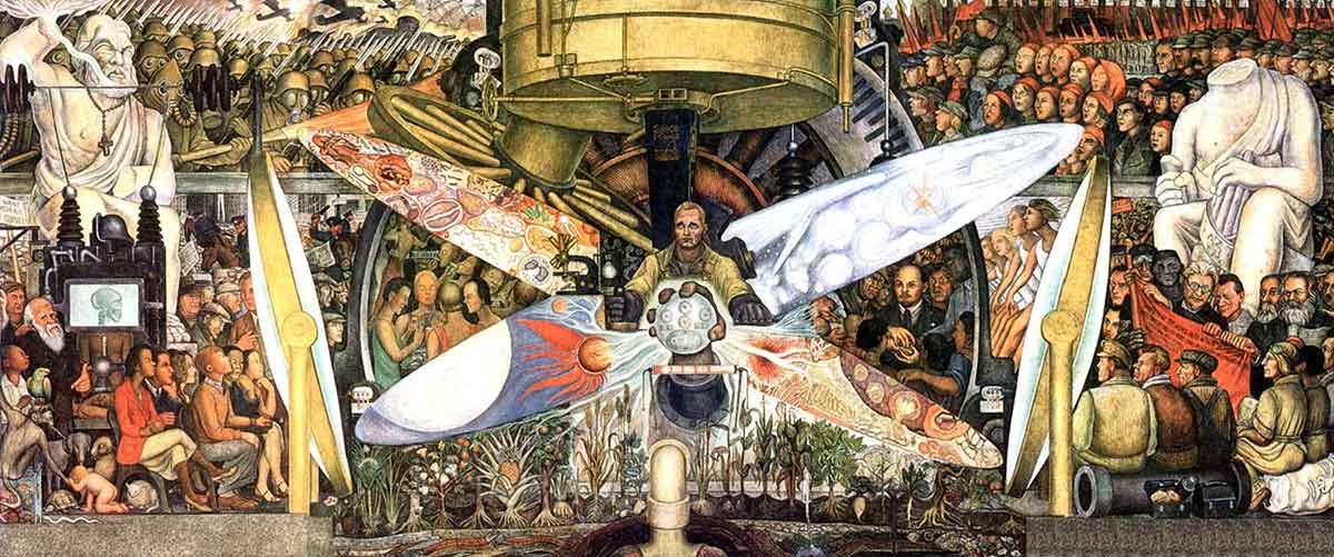 diego rivera man at crossroads mural