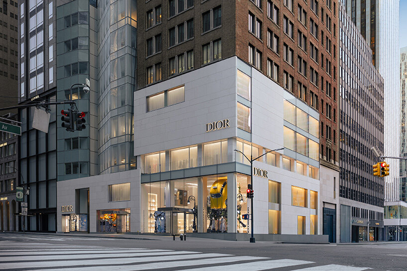 alex chinneck twists NYC taxis and LA cars into storefront sculptures for dior - 1