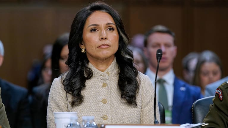 Director of National Intelligence Tulsi Gabbard listens during the Senate Committee on Intelligence hearings on Capitol Hill, March 18, 2026, in Washington.