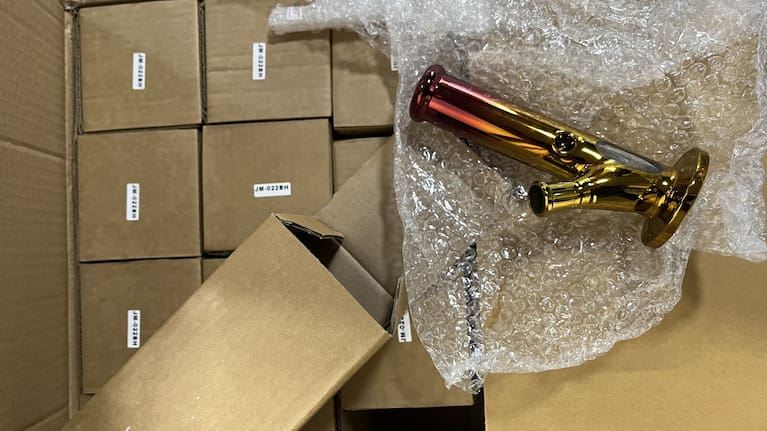 Drug utensils were among the seized items.