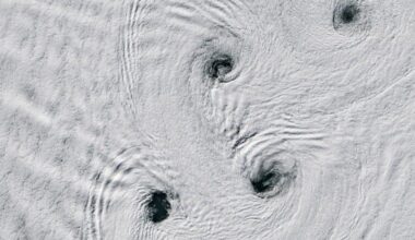 Mesmerizing vortexes swirl near an Antarctic volcano photo of the day for May 12, 2026