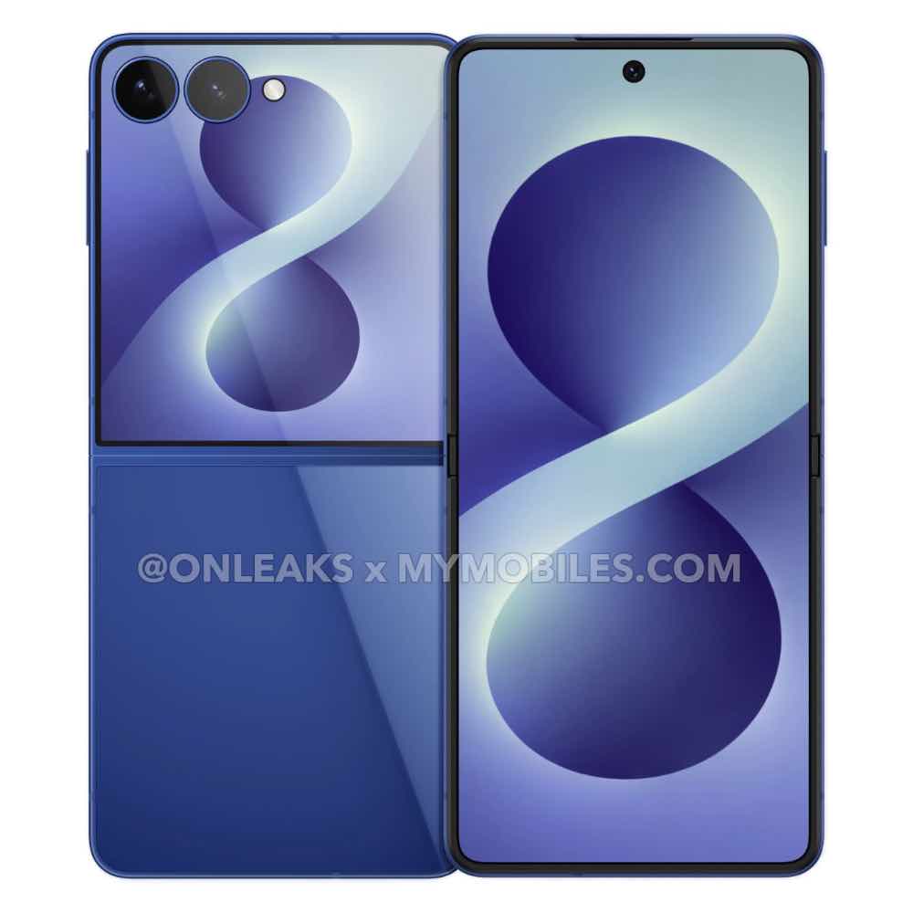 A square white render of the Galaxy Z Flip 8.