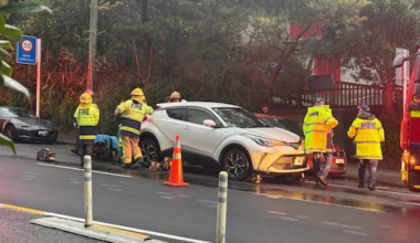 One in serious condition after crash involving car, cyclist in Wellington
