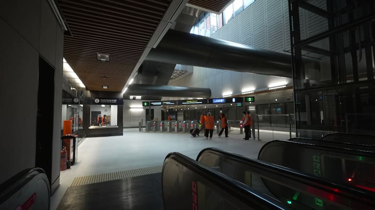 Exiting one of the new CRL stations. 