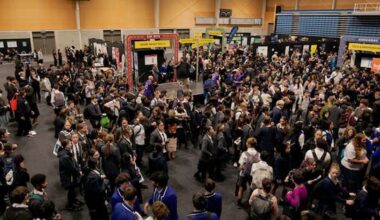 Students cram into careers expo amid high youth unemployment