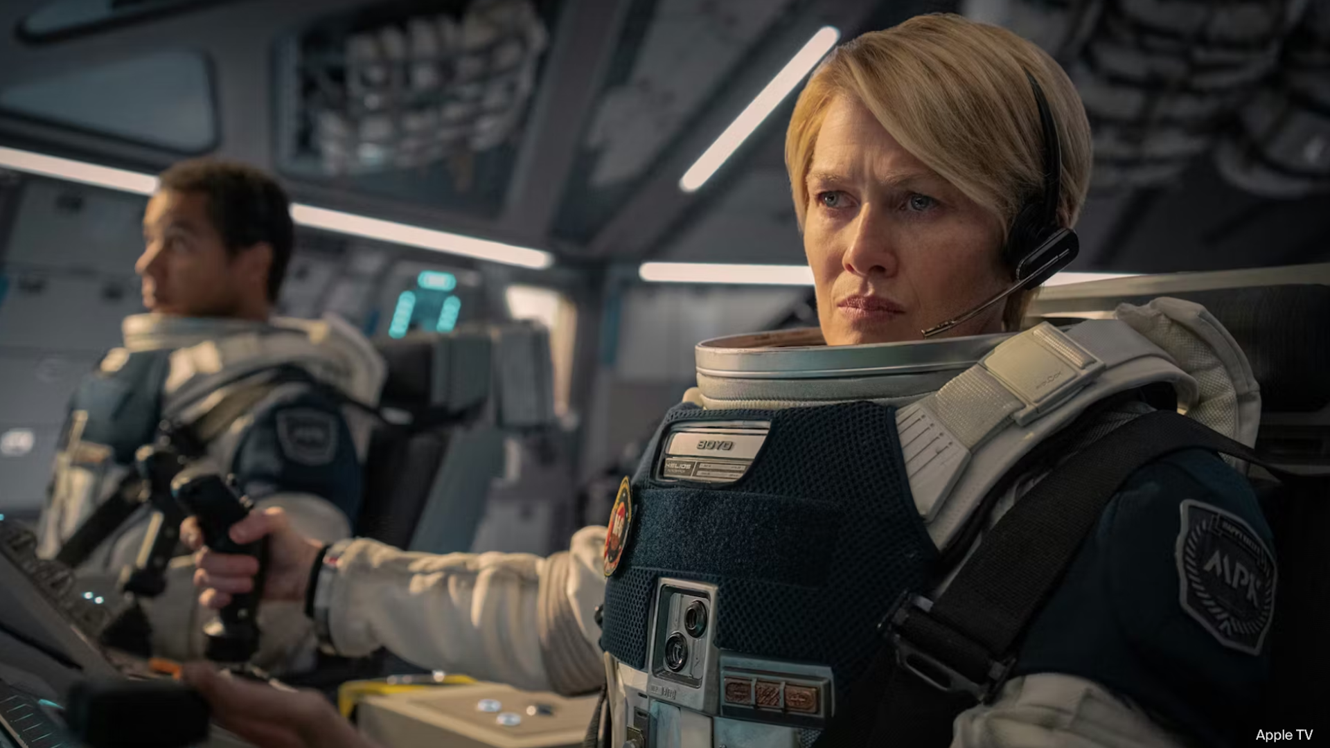 a woman space shuttle pilot in a sci-fi TV series