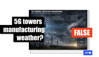 Posts falsely link 5G networks to 'climate control'