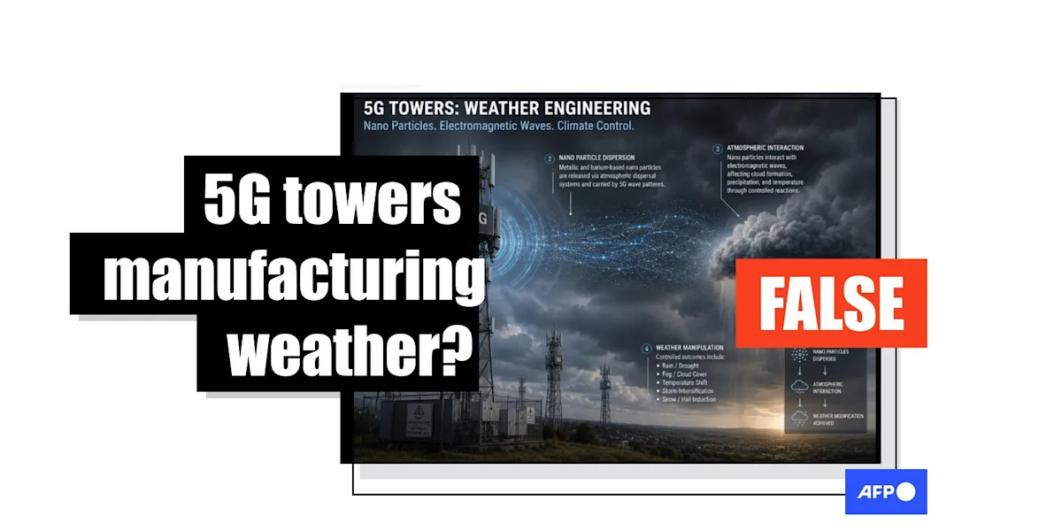 Posts falsely link 5G networks to 'climate control'