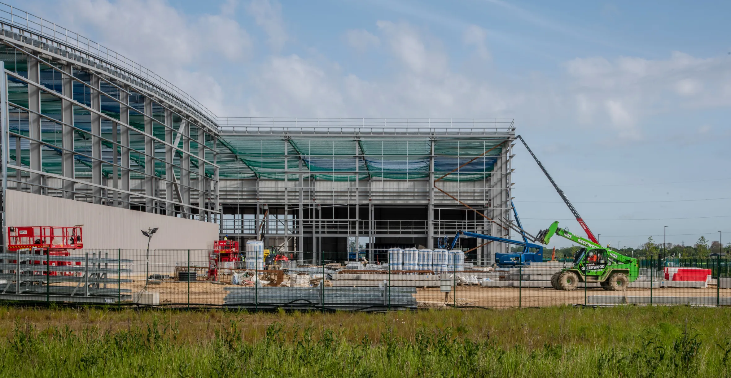 Construction site of the new Nissan Motor Co. gigafactory in Sunderland, UK.