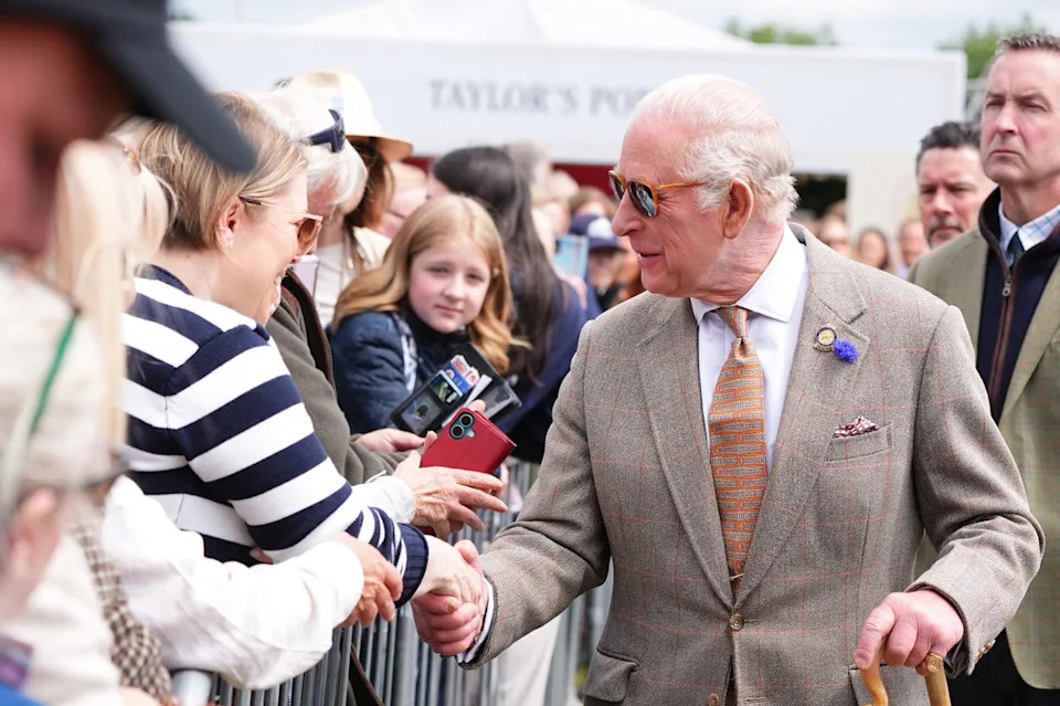 King Charles III meeting well-wishers during the Royal Windsor Horse Show (PA)