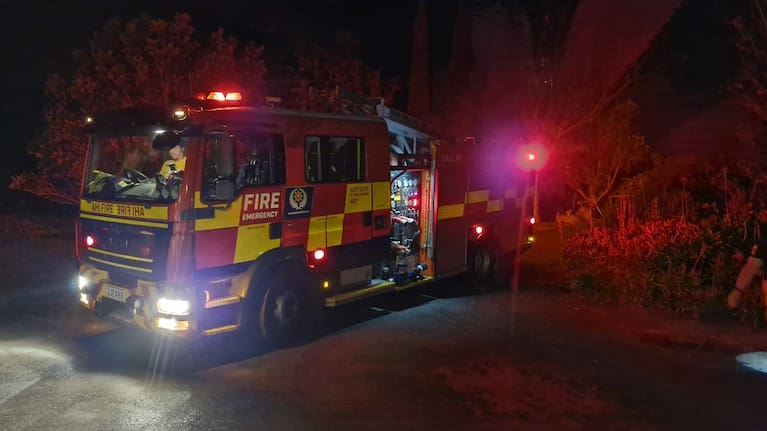 Fire crews at the scene of a house fire in Kelson.