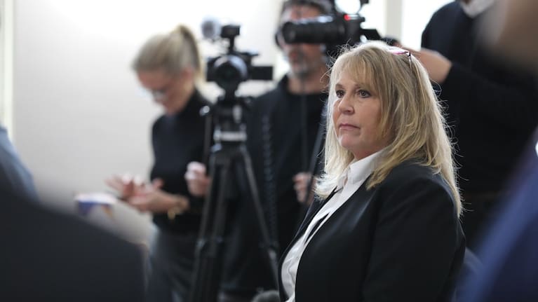 Former Colleton County Clerk of Court Mary Rebecca "Becky" Hill listens during her guilty plea, Dec. 8, 2025, in St. Matthews, S.C.