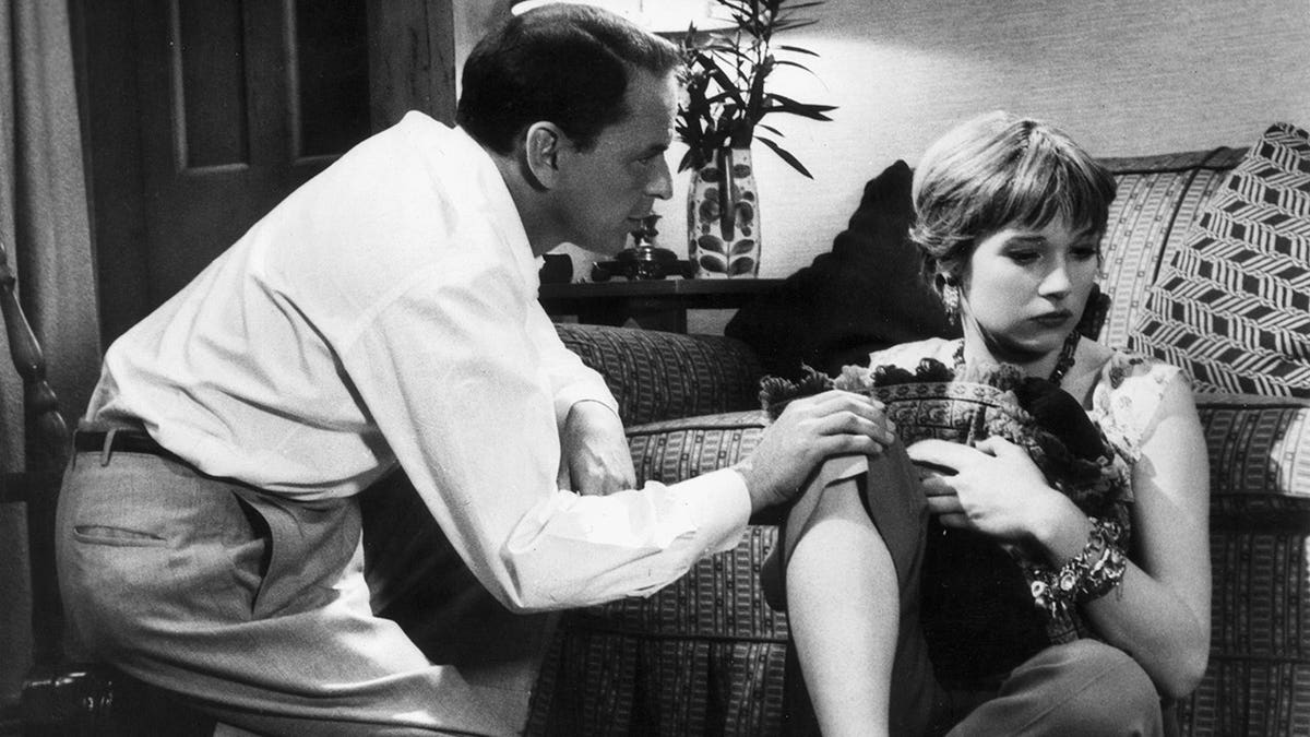 Frank Sinatra and Shirley MacLaine in a scene from "Some Came Running" in January 1958.